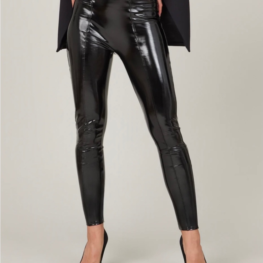 Spanx faux patent leather pant small NWT